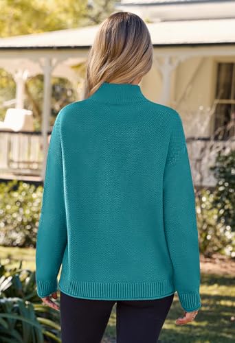 Image of MEROKEETY Women's Turtleneck Long Sleeve Sweater 2025 Fall Cozy Knit Loose Casual Trendy Pullover Tops Winter Clothes
