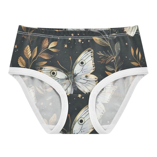Vintage Butterfly Black Toddler Girls Panties, Girls Underwear Cotton, 2T–8 Years