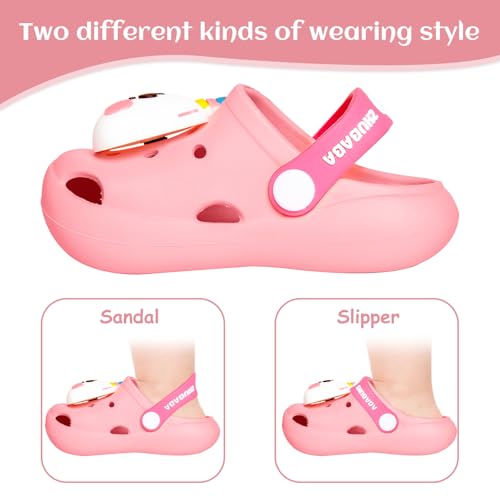 Image of Toddler Little Kids Clogs Slippers Sandals, Non-Slip Girls Boys Clogs Slide Lightweight Garden Shoes Slip-on Beach Pool Shower Slippers