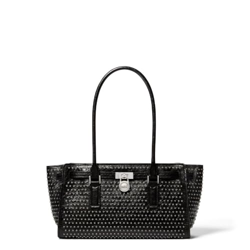 Sac en cuir noir MICHAEL KORS SM EW SHOULDER TOTE finitions luxe