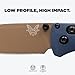 Benchmade - Bugout Outdoor EDC Folding Knife, Slim, Lightweight, Plain Edge, Drop-Point Blade, CPM-S30V Stainless Steel (58-60HRC), Grivory Handle (535FE-05)
