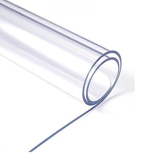 Zhaomi Pellicola Protettiva per Tavolo in PVC Trasparente da 1,5mm, Tovaglia Impermeabile E Resistente All'olio, Copertura per Tovaglia in Plastica (50x60cm/20x24in)