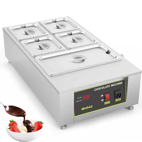 Máquina para derretir chocolate eléctrica con 5 compartimientos