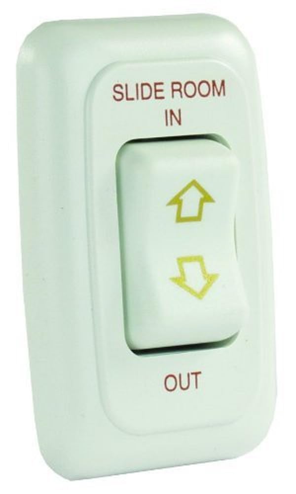 JR Products 12075 White Single Slide-Out Switch Assembly with Bezel by JR Products - Used condition - CA$22.65