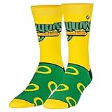 Odd Sox - Funyuns Crew Socks - Snack Food Chip Graphic Novelty Socks - Size Large for Men & Women - Fun Pop Culture Merch Crazy Sock - Comfy Cotton Blend - Great Gift for Foodies Birthdays Holidays