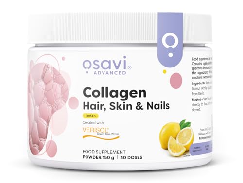 Osavi Collagen Hair, Skin & Nails – 150 g Powder | 30 Doses | Pineapple Flavor | VERISOL® Collagen Peptides for Hair Thickness, Skin Elasticity & Nail Strength | Reduces Wrinkles & Cellulite