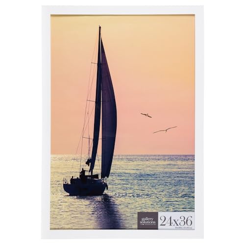 Gallery Solutions 24x36 White Flat Large Wall Frame