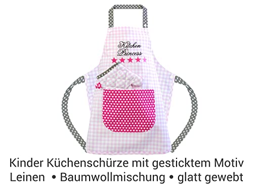 Emily´s Check Kinderschürze + Topfhandschuh, 3-6 Jahre, Kitchen Princess – Ansicht 2