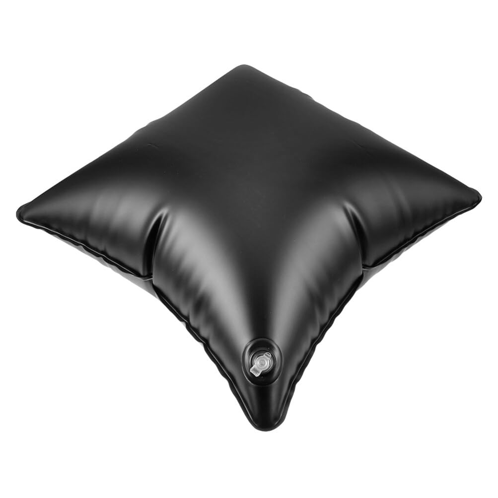 MAGICLULU Cuscino All'acqua da Gonfiabile Resistente Nero Viaggio Pvc in Ergonomico Supporto per Campeggio Auto