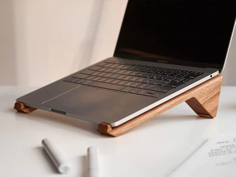 Professional Wood Craft ᵀᴹ | Laptop Stand, Wood Laptop Riser | Handmade | MacBook Laptop Stand | Laptop Stand Desk | Computer Stand | Notebook Tray Wood Holder (B0BZT65471) Amazon Price History, Amazon Price Tracker