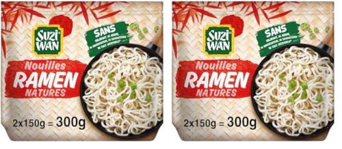 SUZI WAN Nouilles Précuites Ramen pour WOK (2x150g) (Lot de 2)