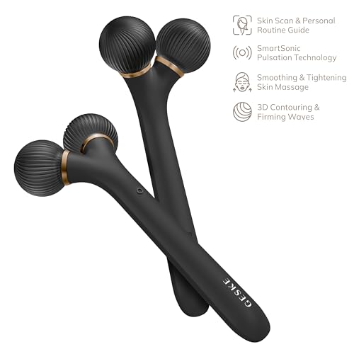 GESKE | Soniczny wałek do twarzy SmartAppGuided™ | 4 w 1 | Roller do skóry | Urządzenie do twarzy | Roller do skóry | Profesjonalny wałek do twarzy | Ujędrnia i upiększa skórę twarzy