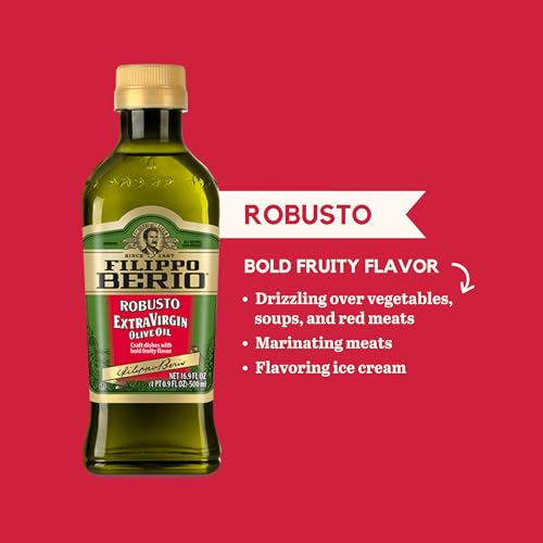 Filippo Berio Cold Pressed Extra Virgin Olive Oil, Robusto, 16.9 Ounce rPET Bottle