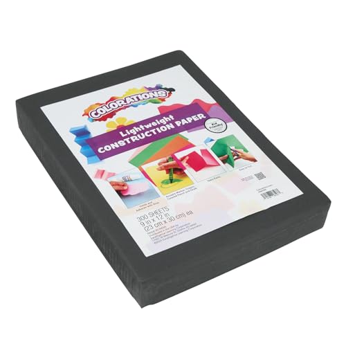Colorations Lightweight Black Construction Paper