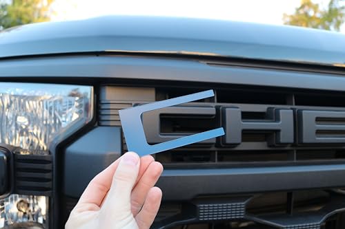 Image of Limitless-Parts Custom Grill Letters Inserts Compatible with 2022-2024 Silverado Custom 1 /16 inch ABS Plastic Blue