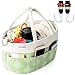 Homlynn Windel Organizer mit 3 Fächern, Aufbewahrungskorb für Windelspielzeug mit abnehmbarer Trennwand, Babyzubehör, Wickeltasche, Neugeborene Geschenke für Mama（Mit einem Paar Kinderwagenhaken）