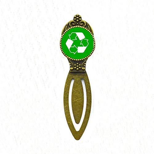 Marque-page carré vert recyclé de style rétro pour trier les dossiers de bureau