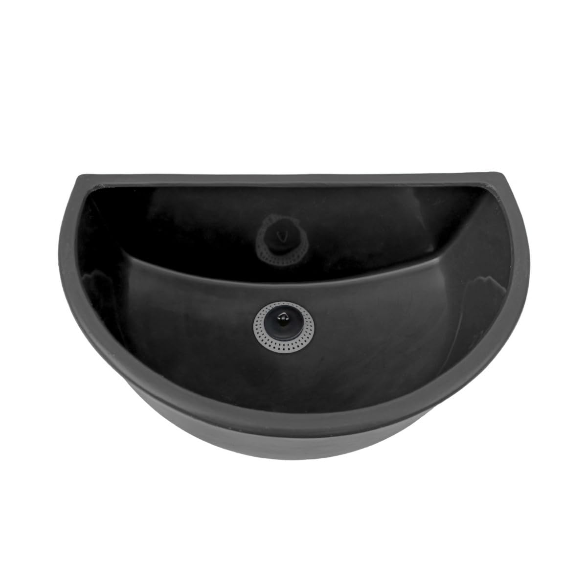 Varile Bassin de vidange en plastique pour jardin et cave, incl. grille de vidange et filtre à cheveux en plastique, diverses couleurs (Noir)