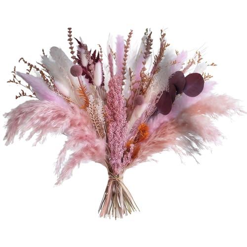Pasto Pampas Seco Blanco para Decoración miniatura 1