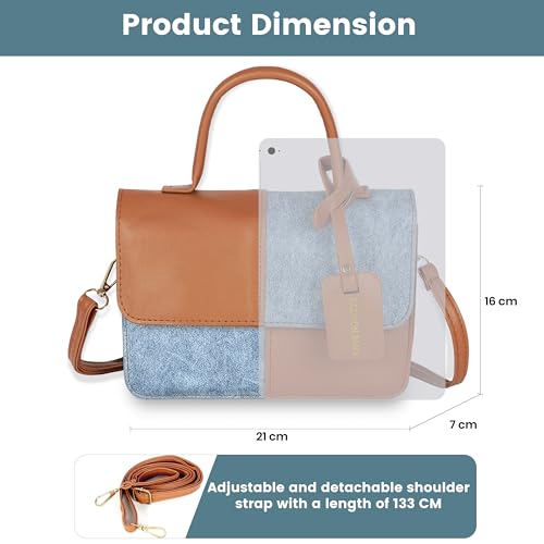 Image of Storite Women Handbag | PU Leather Top Handle Sling Bag | Stylish Crossbody Shoulder Purse for Ladies & Girls | Fashion Handbag for Office, Shopping & Travel