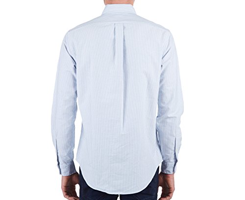 Ralph Lauren Men's Oxford Shirt, Large, Blue/White Striped - Image 7