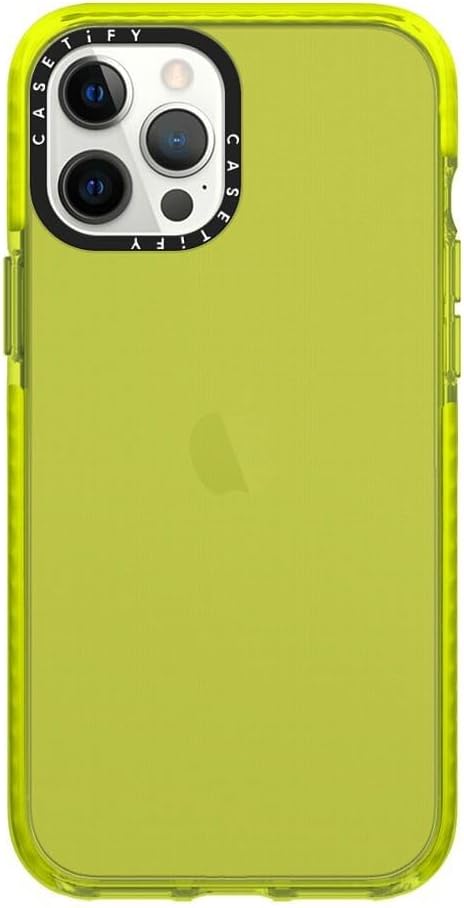 CASETiFY Impact Case for iPhone 12 Pro Max - Neon Yellow Clear