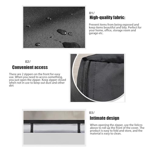 Housse d'étagère de rangement imperméable anti-poussière - 5