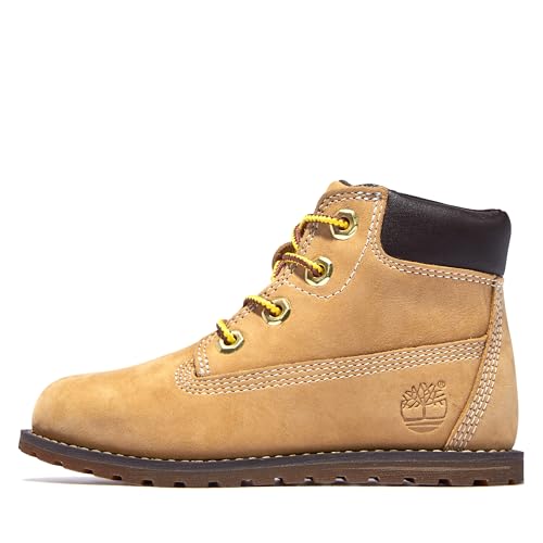 Timberland Toddler Pokey Pine Mid Lace Up With Zip Boot, Wheat-NEW 2024, 6 Medium by Timberland - Used condition - Image 2