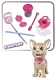 Simba 105893264 - Chichi Love PooPoo Puppy Chihuahua Spielzeug Hündchen aus Kunststoff, zum Gassi gehen, inklusive Leine, Leckerlis und Zubehör, für Kinder ab 3 Jahren
