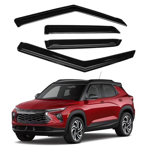 Image of Canvcle Rain Guards - Window Visors for Chevrolet Trailblazer 2021-2025 2026, Outside-Mount Tape-On Side Window Wind Deflectors for Trailblazer Accessories, Vent Visors Shades Rainproof