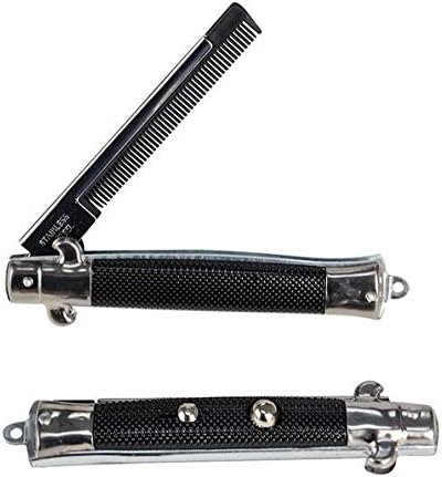 Set of 2 Stainless Steel Switch Blade Comb