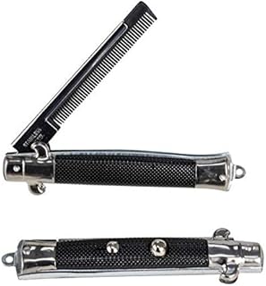 Rhode Island Novelty 9 Inch Stainless Steel Switch-Blade Combs Pack of 2
