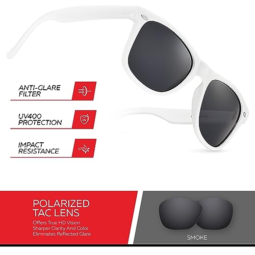Image of Retro Rewind Polarized Sunglasses for Women Men - UV400 Classic Square Vintage Shades Trendy Unisex Sun Glasses