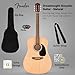 Fender Dreadnought Acoustic Guitar - Natural Bundle with Gig Bag, Strap, Strings, Picks, and Austin Bazaar Instructional Video