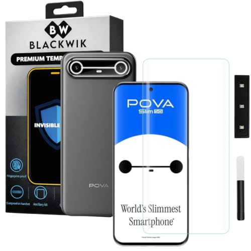 Image of Blackwik UV Curved Tempered Glass for Tecno Pova Slim 5G | 1-Pack