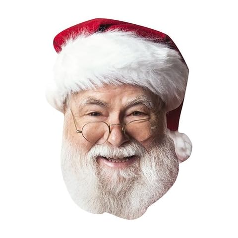 Santa Clause Tv Star Celebrity Cardboard Party Face Mask Fancy Dress Cover