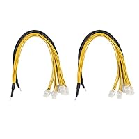 Mogzank 2Pack 6Pin Connector Server Netzteilkabel PCIe Express für Antminer S9 S9I Z9 für P3 P5 Support Miner Netzteilkabel