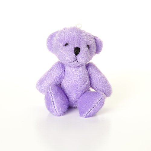 Nuevo - 1 X Oso De Peluche Pequeña Morados - Adorable Suave Lindo - Regalo Obsequio