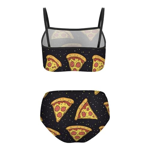 Pizza Food Print Girls Bikini Swimsuit Two Piece Bathing Suit Beach Swimwear2