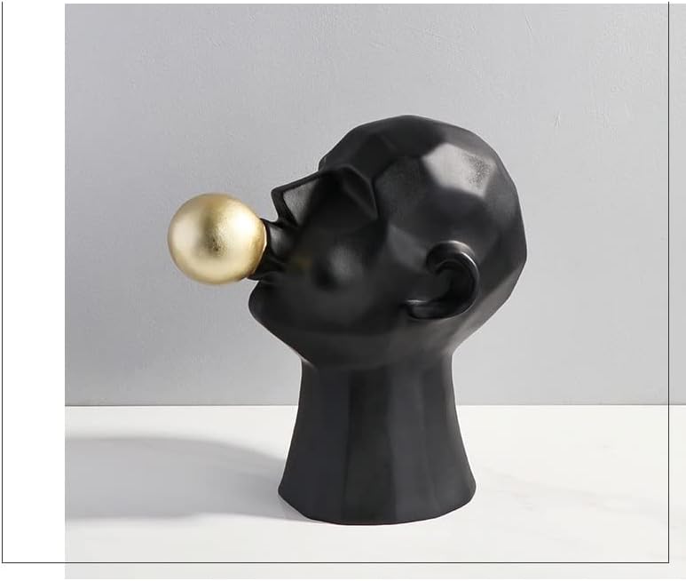 Miniatura 4 de Estatua de feng shui chino escultura simple moderna creativa soplando burbuja personaje oficina escritorio decoración estudio sala de estar