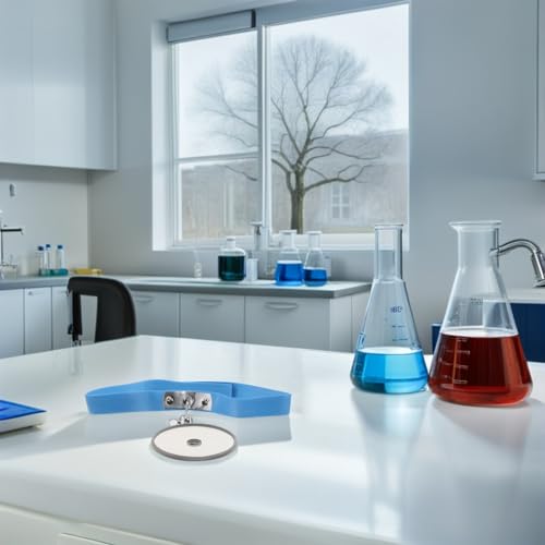 SHINEOFI Verstellbarer Stirnbandspiegel aus Edelstahl und Silikon für Ärztliche Untersuchungen Kopfreflektor mit Schwenkmechanismus für Hno und Chirurgische Anwendungen