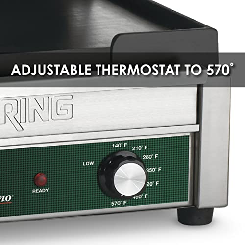 Waring Commercial WDG250 Tostato Supremo Ribbed Top Plate and Flat Bottom Plate Large Surface Panini Grill, 120 V, 1800W, 5-15 Phase Plug