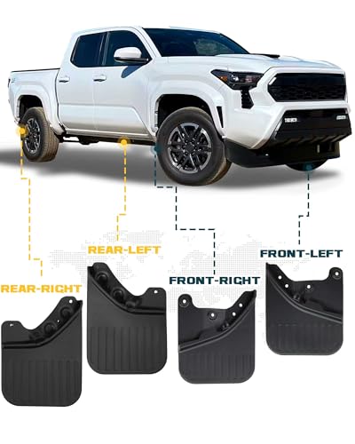 Image of Trumgeta 4PCS Truck Mud Flaps Fit for Toyota Tacoma 2024 2025 2026 SR SR5 TRD Sport Limited Splash Guards Mudflaps for Pickup Trucks