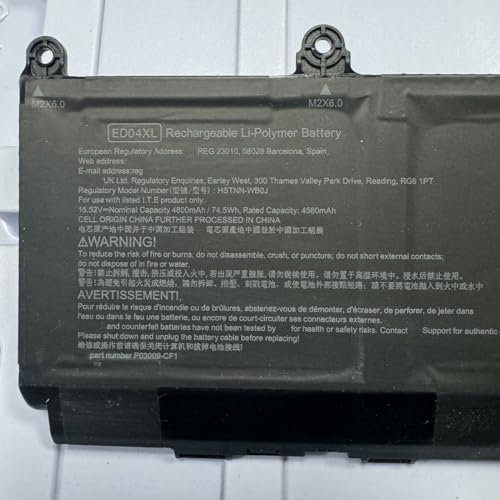 JULUCA ED04XL HSTNN-WB0J 4800mAh/74.5Wh 15.52V �Ή��o�b�e���[ For HP ZBook Ultra 14 inch G1a ED04XL�m�[�gPC�p �����d�r