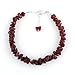 CRYSTALINES AAA Grade Natural Raw Red Garnet Gemstone Bracelet, Rough Stones Dainty Handmade Boho Jewelry, Healing Crystals, January Birthstone, Silver Plated, Christmas Gift, 8 Inch