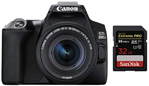 Canon EOS 200D II 24.1MP Digital SLR Camera + EF-S 18-55mm f4 is ...