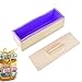 Stampo Sapone Scatola in Legno Stampi Silicone Sapone Timbri per Sapone Fatto in Casa da 1200 ml con Scatole Rettangolare Soap Making