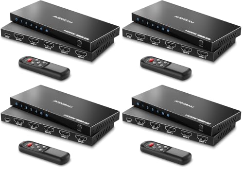 HDMI 2.1 �Z���N�^�[ 8K 60Hz, AVIDGRAM HDMI�ؑ֊� 4�C��1 IR�����R���t�� 4�|�[�g 4K 120Hz ���� �n�u�Ή� 8K@60Hz 48Gbps Xbox Series X PS4 Pro PS5 UHD TV���j�^�[