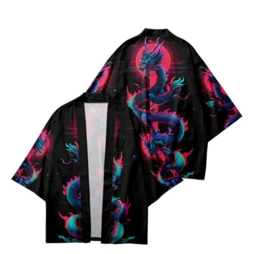 Image of LAI MENG FIVE CATS Women's Summer Cardigan Lightweight Kimono Floral Print Loose Cover up Casual Tops