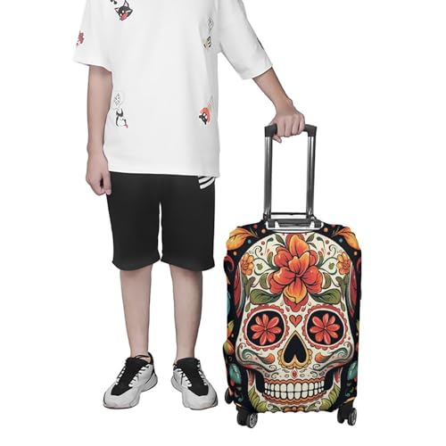 Housse anti-poussière lavable et crâne de sucre pour valise extensible de taille S